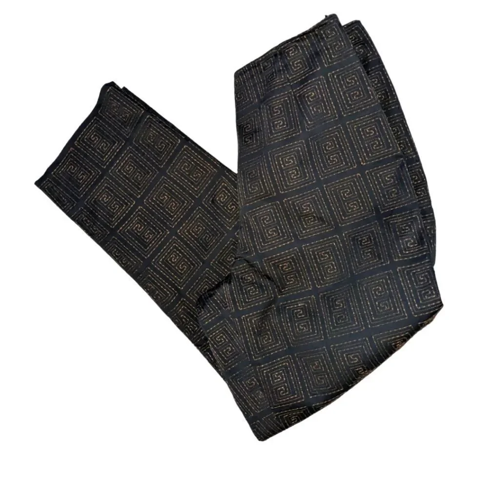 ‎Talbot's black embroidered geometric print pants size 10